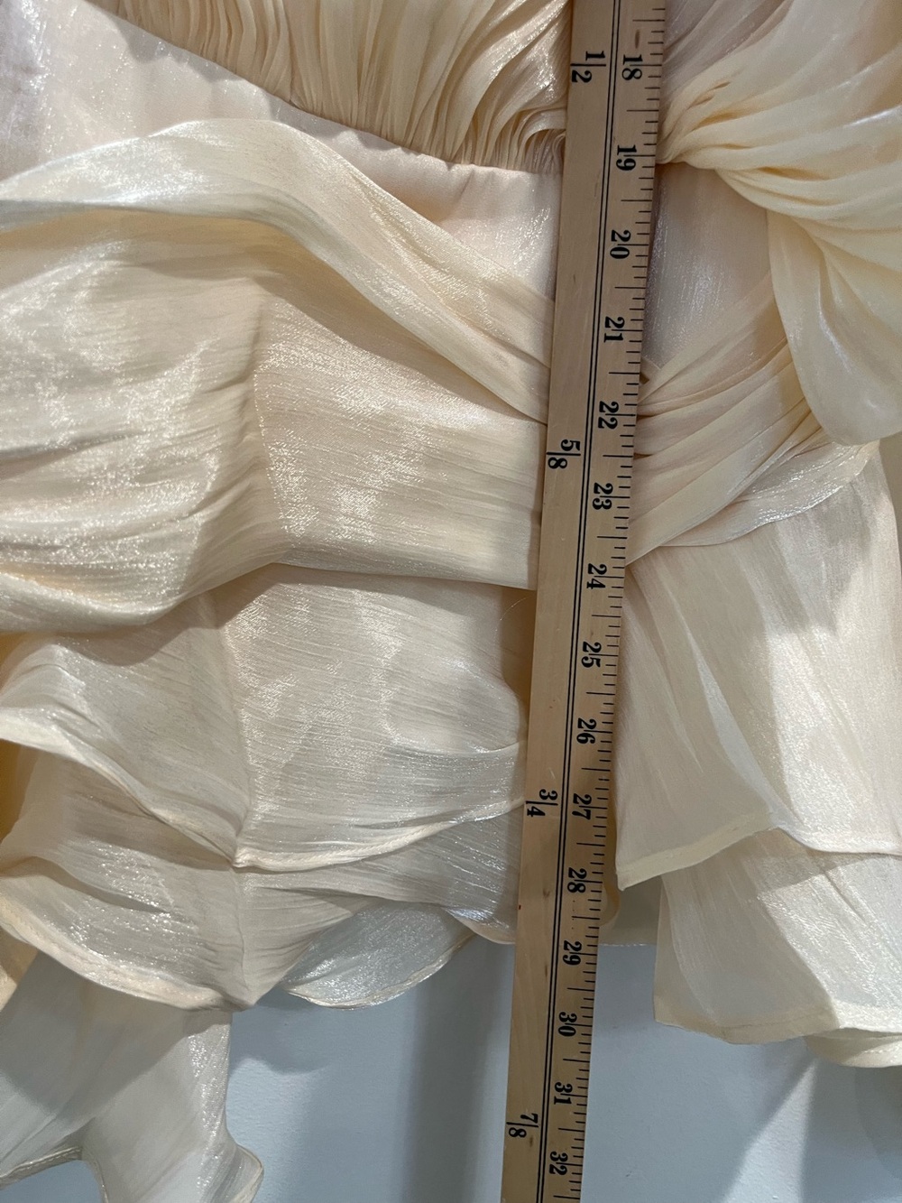 Miss Rosier Cream Pleated & Ruffled Eugenie Mini Dress Sz. M NWT - Picture 13 of 15